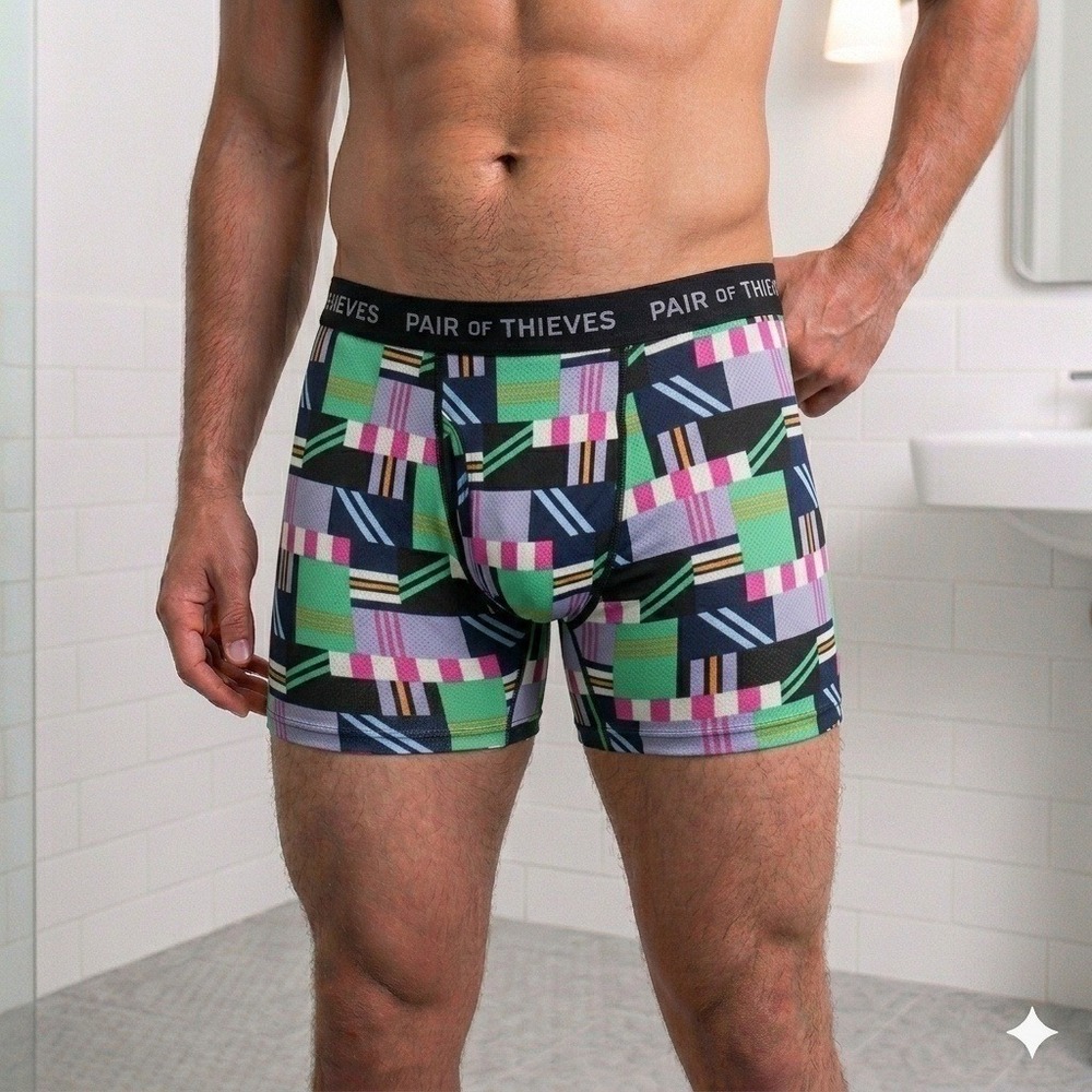 Pair of Thieves SuperFit Boxer Briefs Medium Multicolor/Black (2) Pack **NEW** - Picture 2 of 9